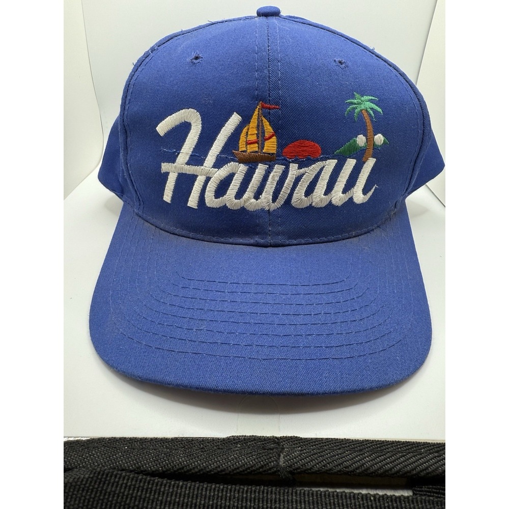 Vintage Hawaii Embroidered Snapback Hat Nissin Cap Made Philippines‎ 90s